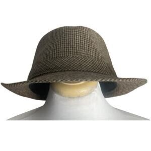 Stetson Vintage Tweed Wool Fedora Hat -Men's Size Large